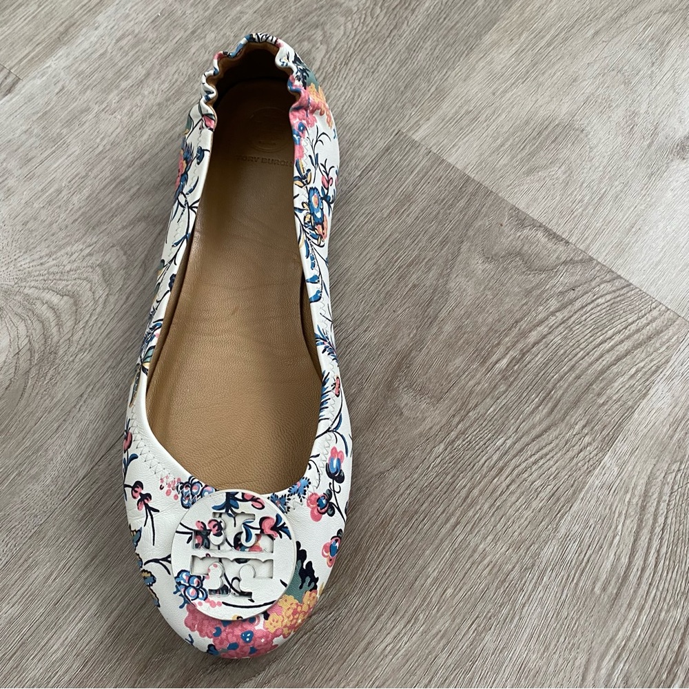 Tory Burch Floral Minnie SINGLE Ballet Flat